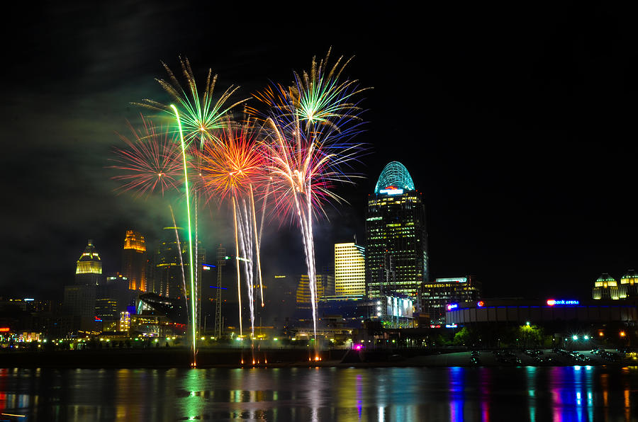 Cincinnati Fireworks Photograph by David Long Fine Art America