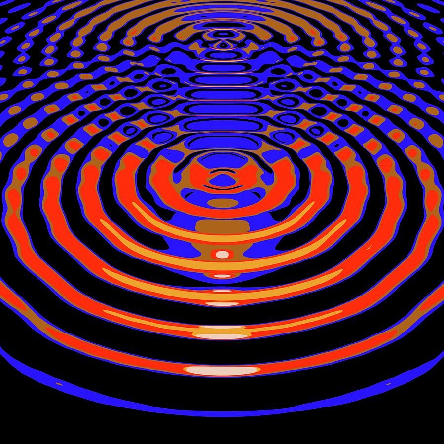 Pattern Photograph - Circular Wave Interference #4 by Russell Kightley