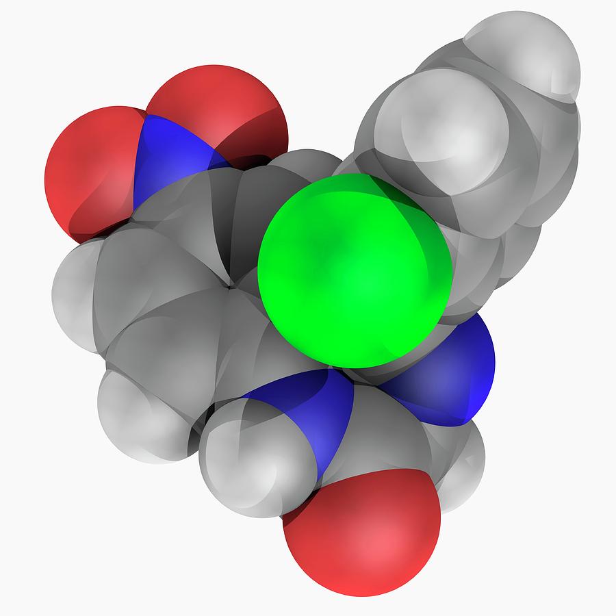 Artwork Photograph - Clonazepam Drug Molecule by Laguna Design/science Photo Library Artwork Photograph - Clonazepam Drug Molecule by Laguna Design/science Photo Library