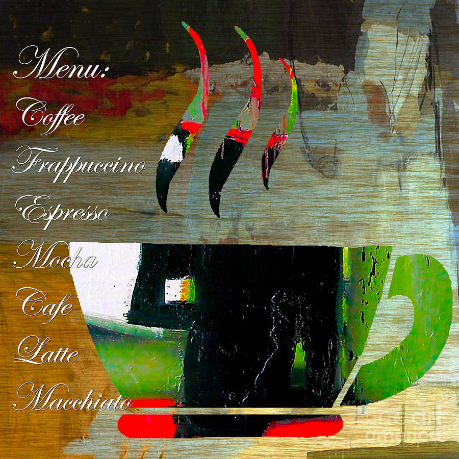 Coffee House Menu #4 Mixed Media by Marvin Blaine