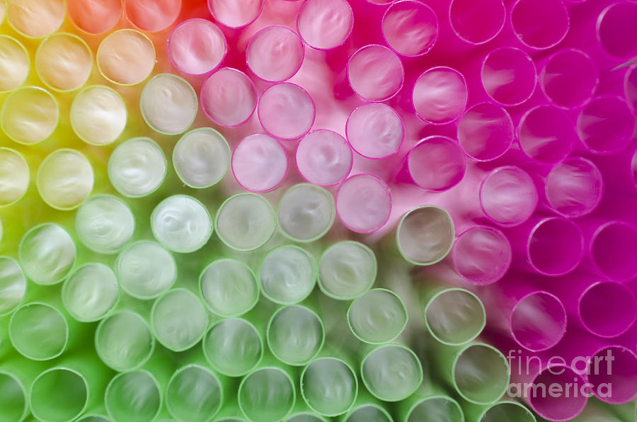Colorful straws #4 Photograph by Mats Silvan