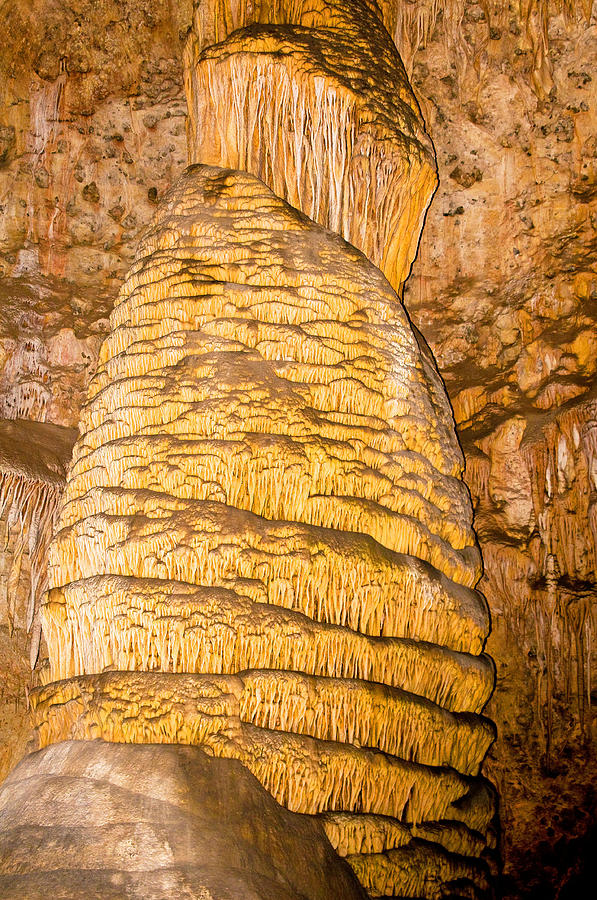 Column Formation In Carlsbad Caverns #4 Photograph by Millard H. Sharp