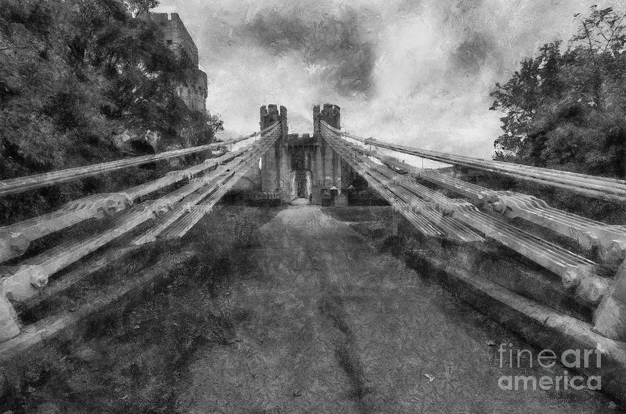 Architecture Photograph - Conwy Suspension Bridge #4 by Ian Mitchell