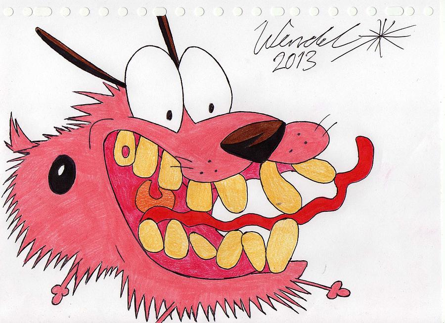 Courage the Cowardly Dog Drawing by Wendel Krolis