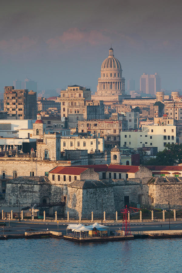 Cuba, Havana, Havana Vieja, Elevated Photograph by Walter Bibikow ...