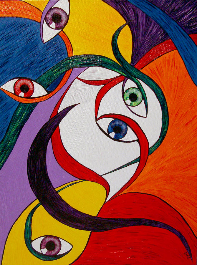 Abstract Painting - Dentro de una mirada #3 by Duka Lourdes Aguirre