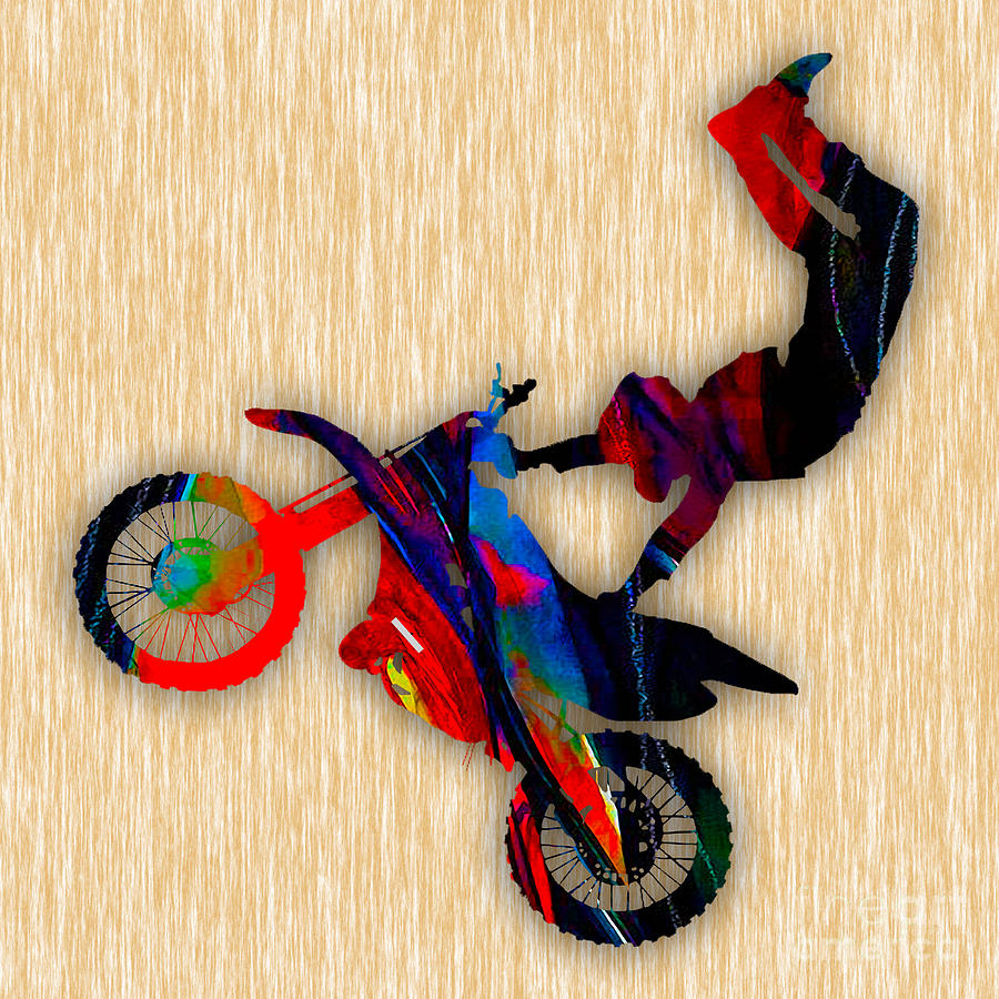 Dirt Bike Art #4 Mixed Media by Marvin Blaine