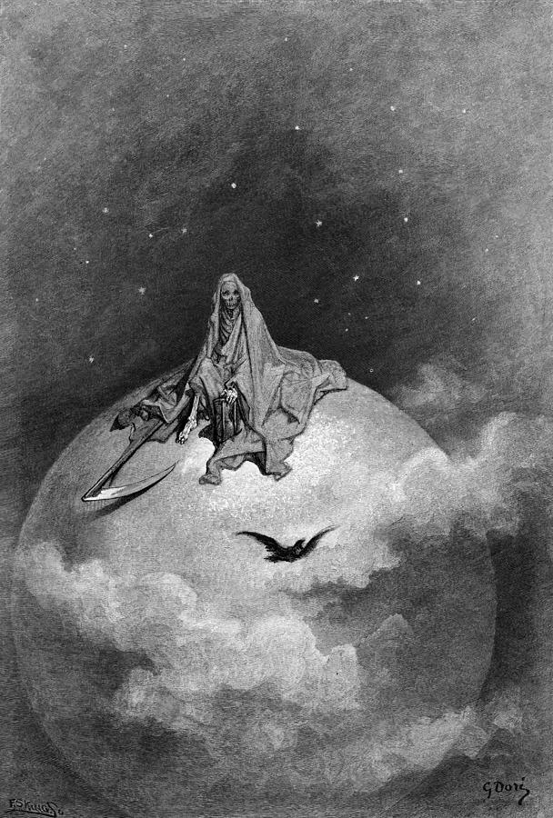 The Raven #20 Drawing by Gustave Dore