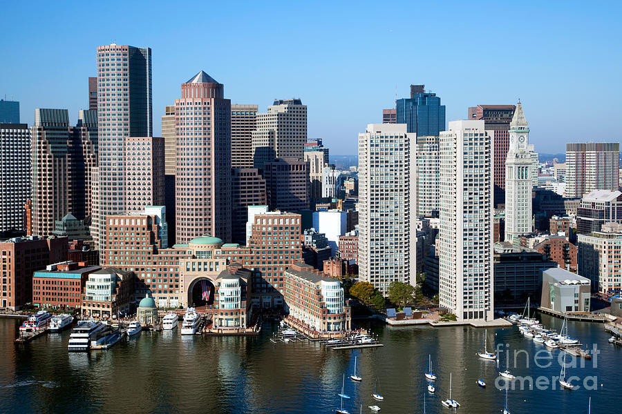 Boston Photograph - Downtown Boston Skyline #4 by Bill Cobb