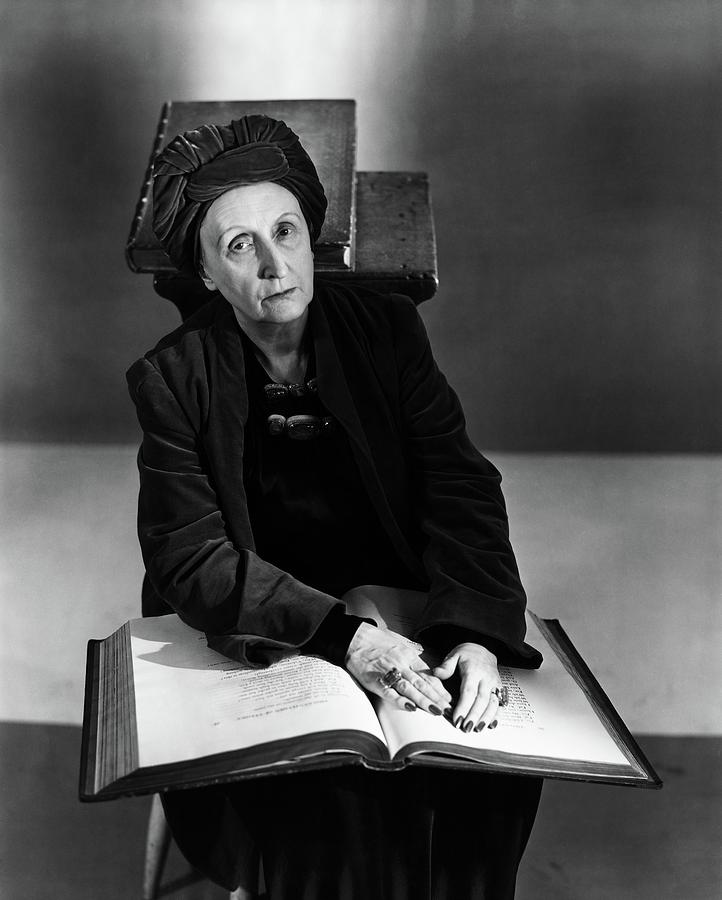 Edith Sitwell Holding A Book #4 Photograph by Horst P. Horst