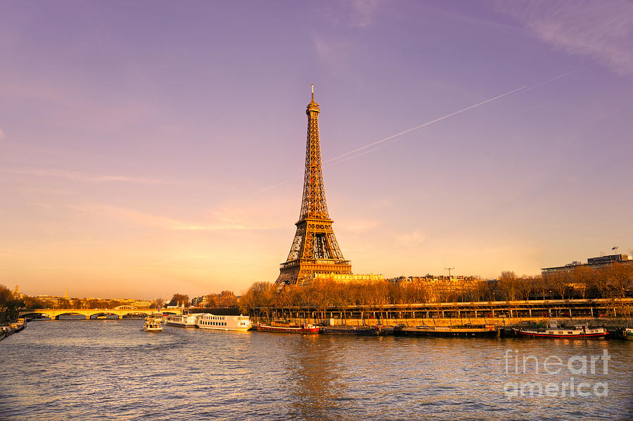 Eiffel tower at sunrise - Paris #4 Photograph by Luciano Mortula