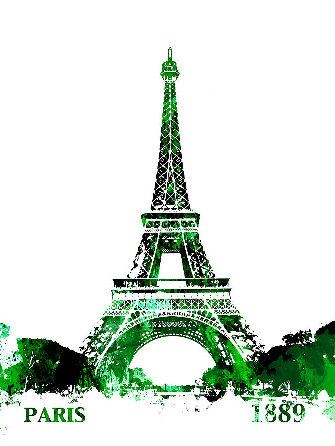 Eiffel Tower Paris France 1889 #2 Digital Art by Patricia Lintner