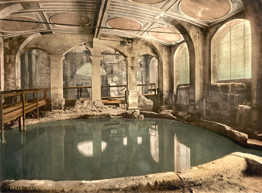 England Roman Baths #4 Painting by Granger