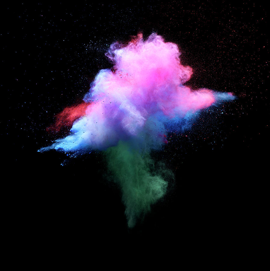 Explosion Of Colored Powder #4 Photograph by Henrik Sorensen