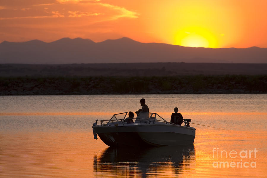 Fishing at Sunset #4 Photograph by Steven Krull