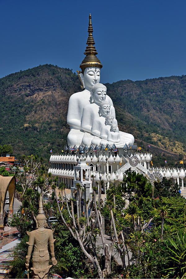 Five Buddhas Statue #4 Photograph by Robert Kennett