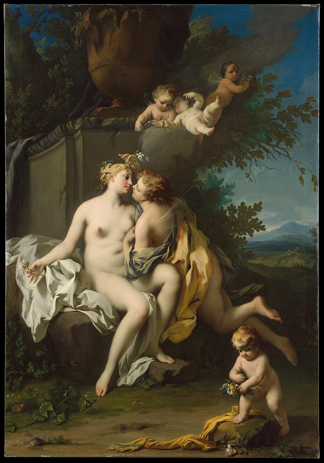 Jacopo Amigoni Painting - Flora And Zephyr #4 by Jacopo Amigoni