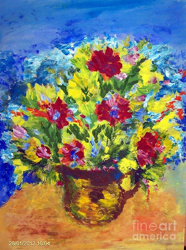 Flowers Painting by Farfallina Art -Gabriela Dinca- - Fine Art America