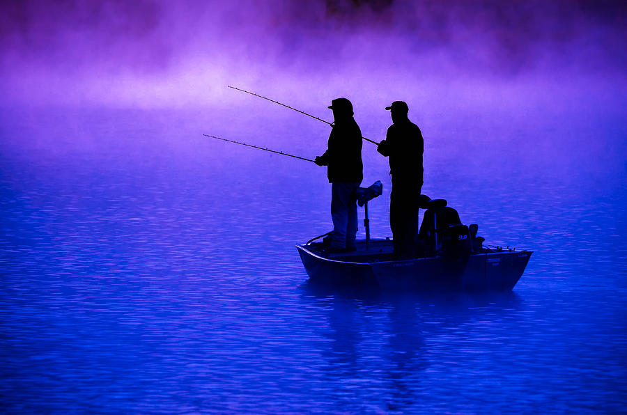 Foggy Fishing #4 Photograph by Brian Stevens