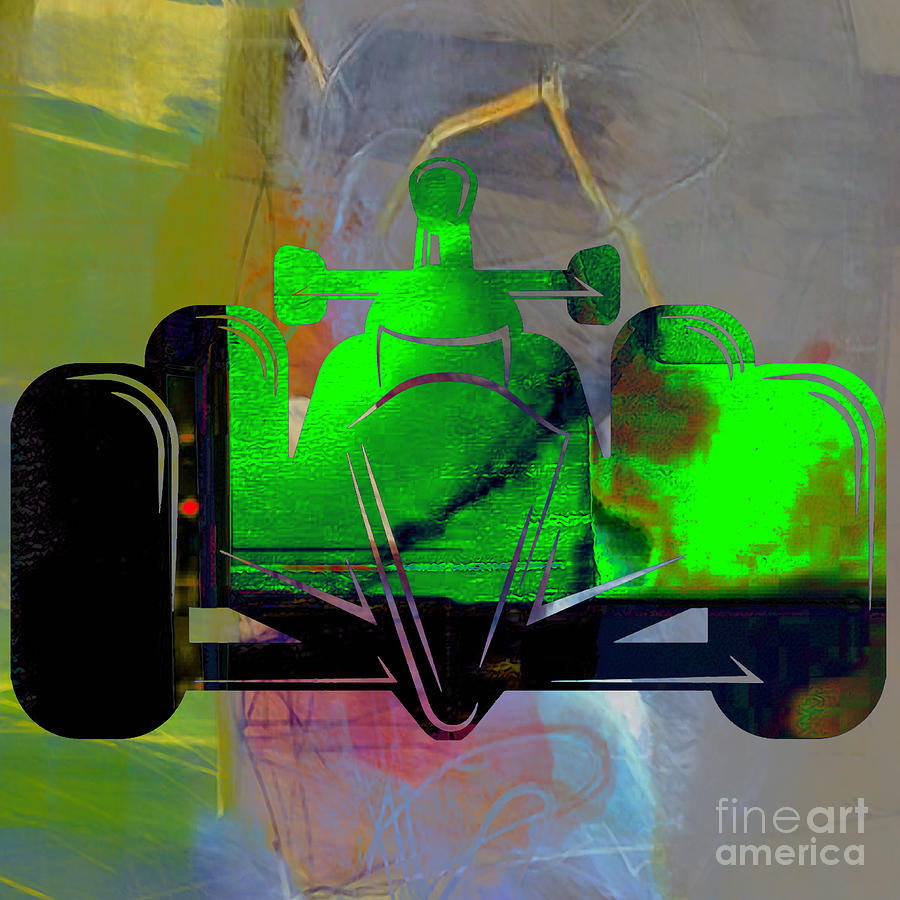 Car Mixed Media - Formula One Race Car #4 by Marvin Blaine