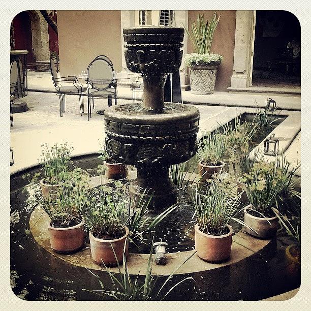 Architecture Photograph - #fountain #patio #colonial #4 by Joe Giampaoli