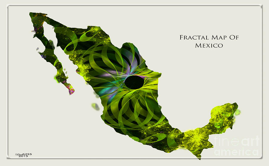 Fractal Map Of Mexico #4 Digital Art by Melissa Messick