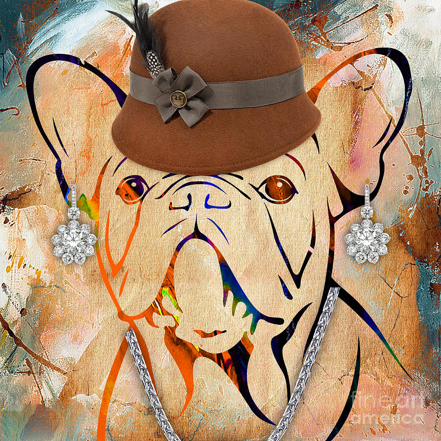 Cool Mixed Media - French Bulldog Collection #4 by Marvin Blaine