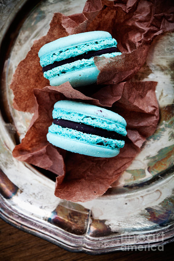 Cake Photograph - French macaroons #4 by Kati Finell