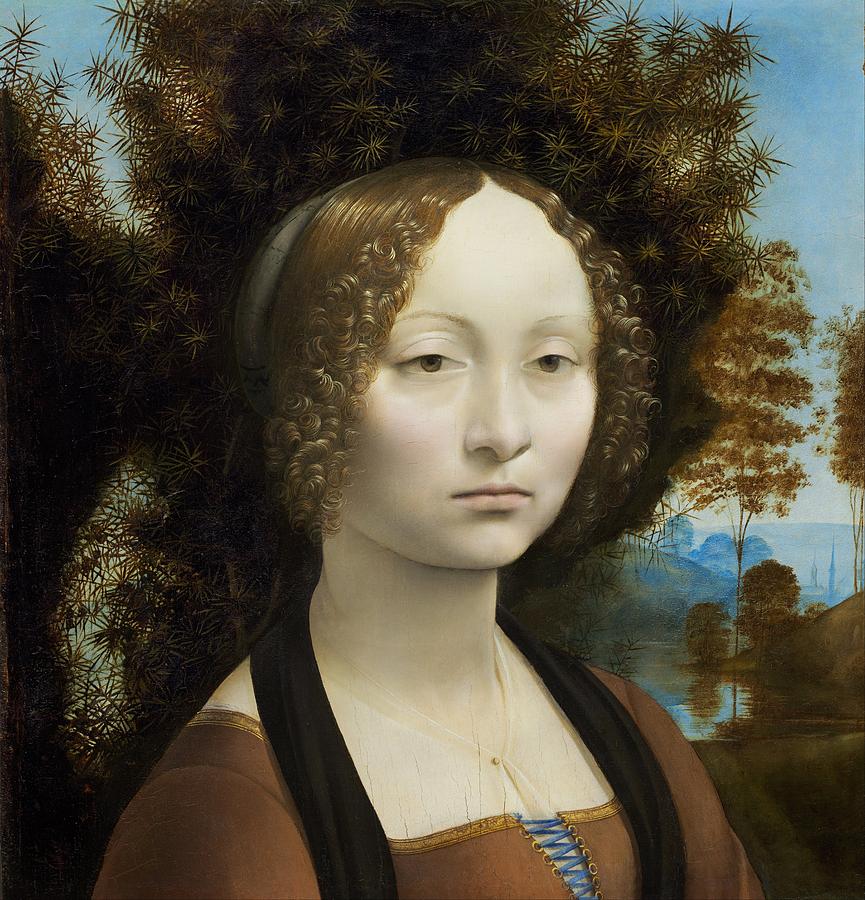 Ginevra de Benci #13 Painting by Leonardo Da Vinci