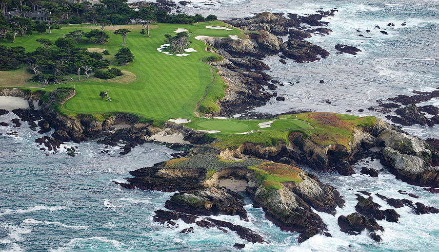 Nature Photograph - Golf Course On An Island, Pebble Beach #4 by Panoramic Images