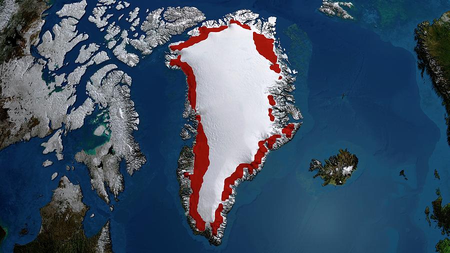 Greenland Ice Melt #4 Photograph by Nasa/gsfc-svs/science Photo Library