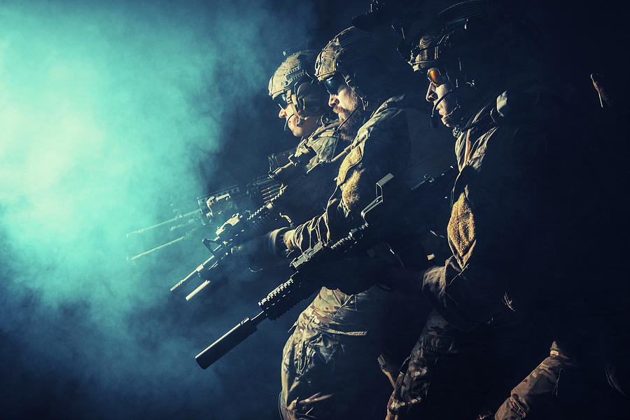 Group Of Security Forces In Combat Photograph by Oleg Zabielin - Fine ...