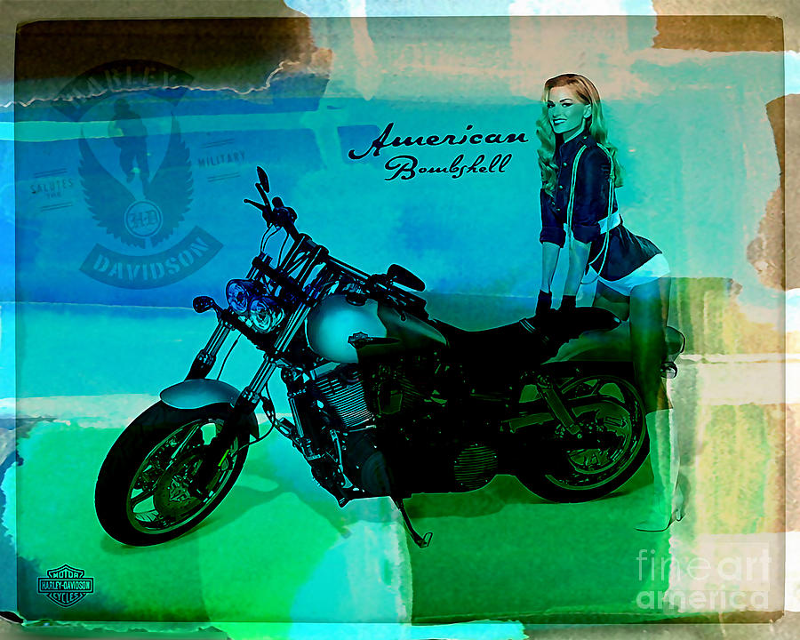 Harley Davidson Ad #5 Mixed Media by Marvin Blaine