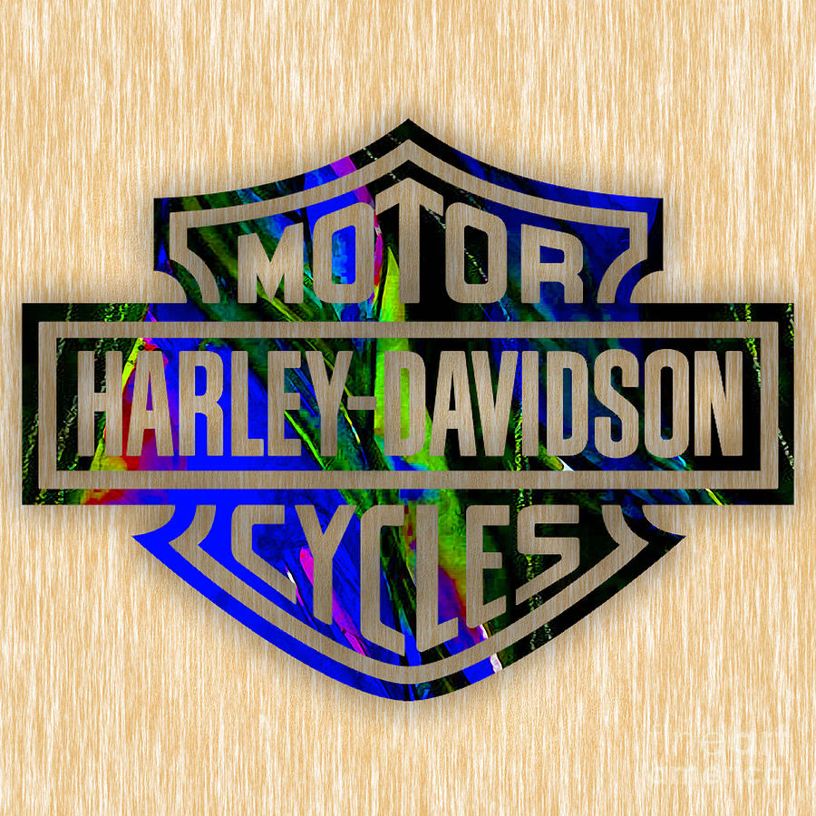 Harley Davidson Cycles #4 Mixed Media by Marvin Blaine