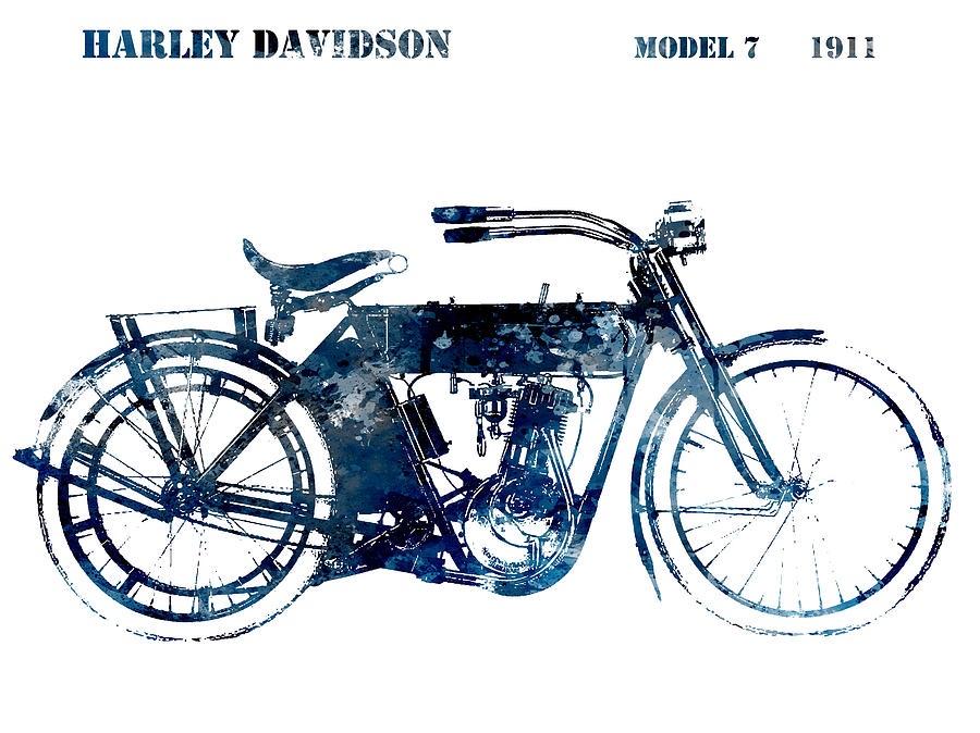 Harley Davidson Model 7 1911 #5 Digital Art by Patricia Lintner