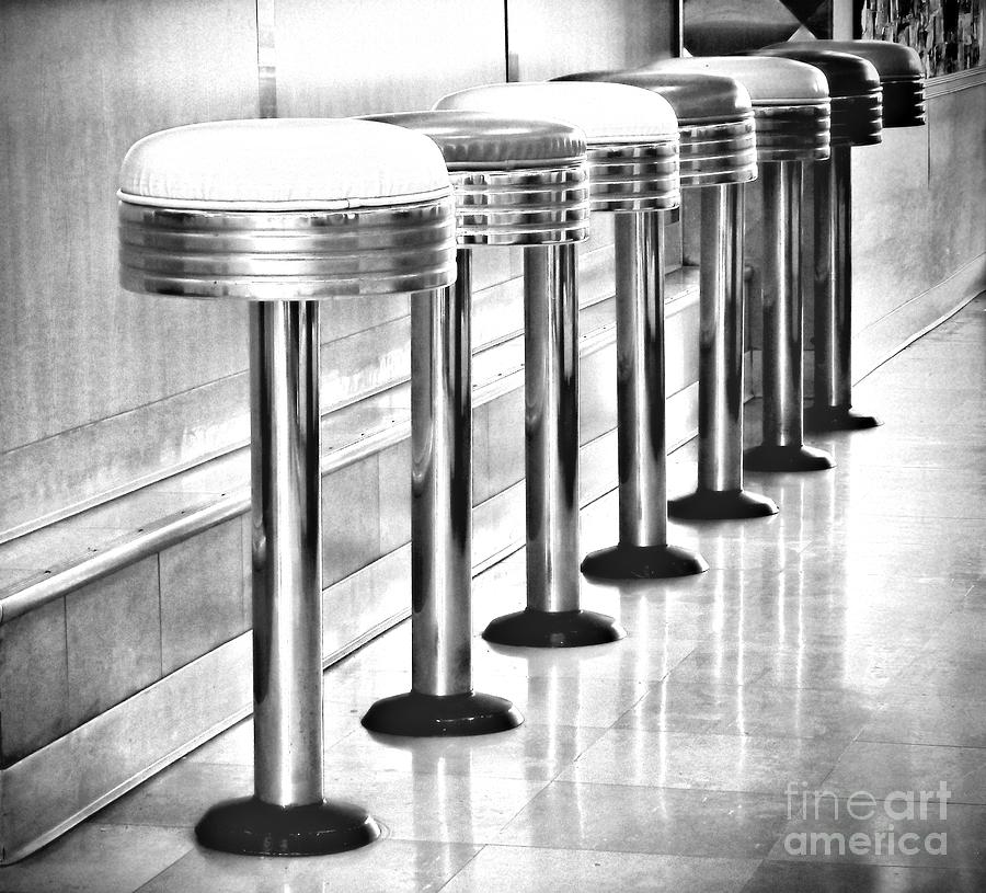Black And White Photograph - Have A Seat #4 by Peggy Hughes