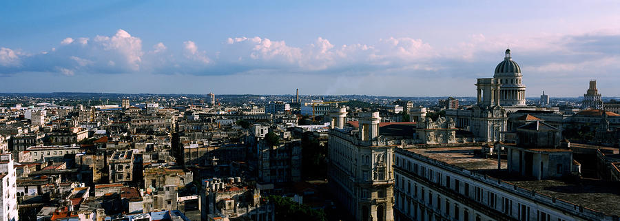 Architecture Photograph - High Angle View Of A City, Old Havana #4 by Panoramic Images