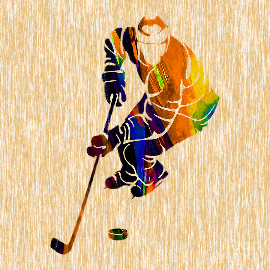 Hockey #4 Mixed Media by Marvin Blaine
