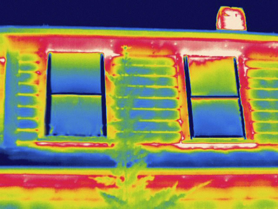 House Exterior, Thermogram Showing Heat #4 Photograph by Science Stock Photography