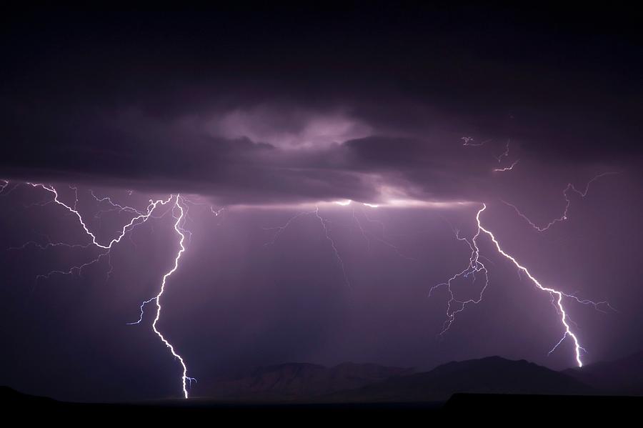 Summer Photograph - Huge Electrical Storm #4 by Roger Hill/science Photo Library