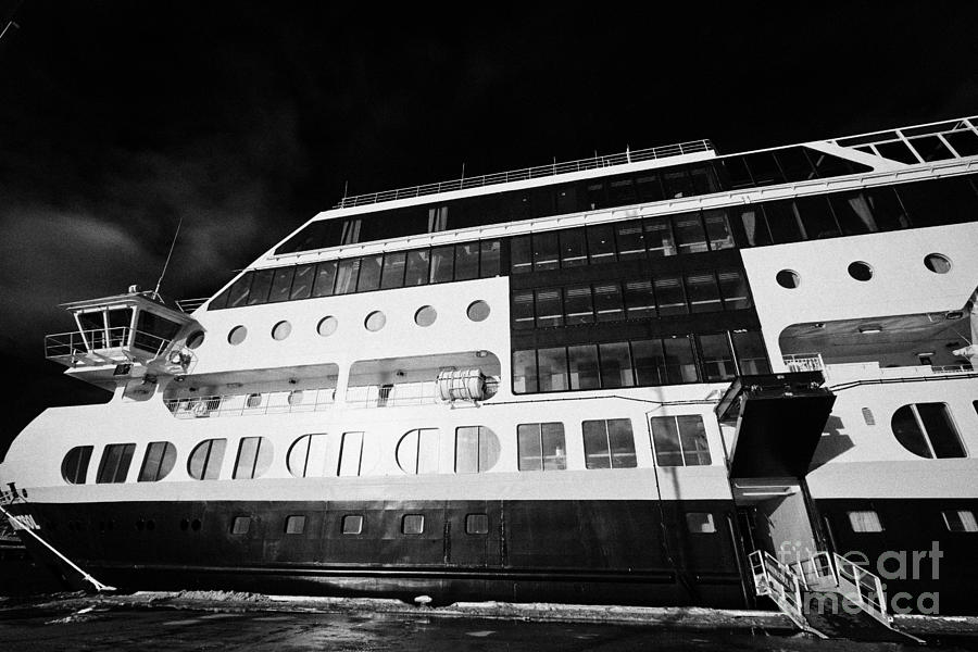 Hurtigruten Ship Mv Midnatsol Berthed In Kirkenes Finnmark Norway