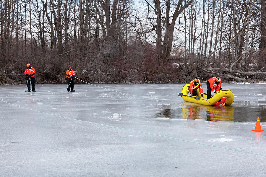 Ice Rescue Demonstration #4 Photograph by Jim West/science Photo Library