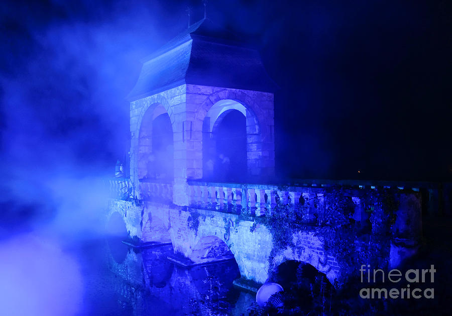 Blue Photograph - Illumina Light Show At Schloss Dyck Germany by David Davies Blue Photograph - Illumina Light Show At Schloss Dyck Germany by David Davies