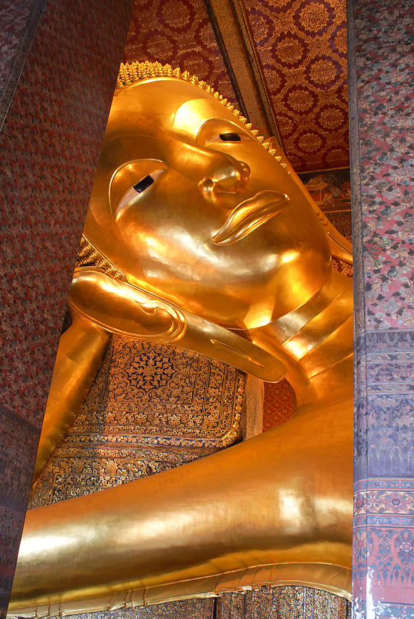 Images of the Reclining Buddha at Wat Pho #4 Digital Art by Carol Ailles
