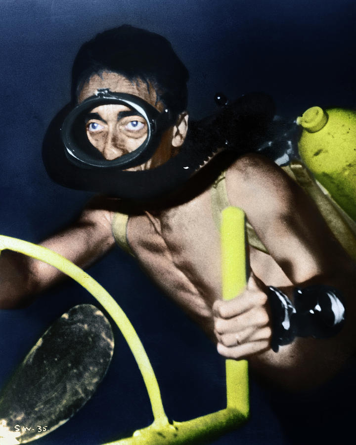 Jacques Cousteau (1910-1997) #4 Photograph by Granger