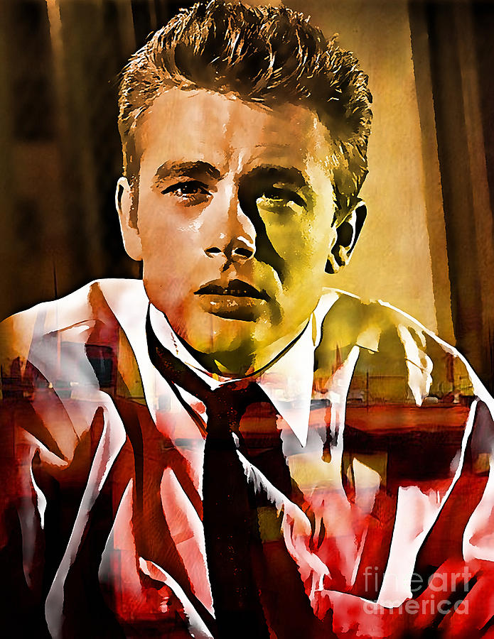 James Dean #4 Mixed Media by Marvin Blaine