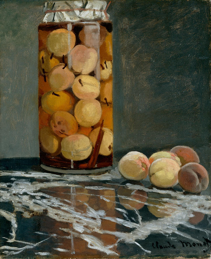 Jar Of Peaches #4 Painting by Claude Monet