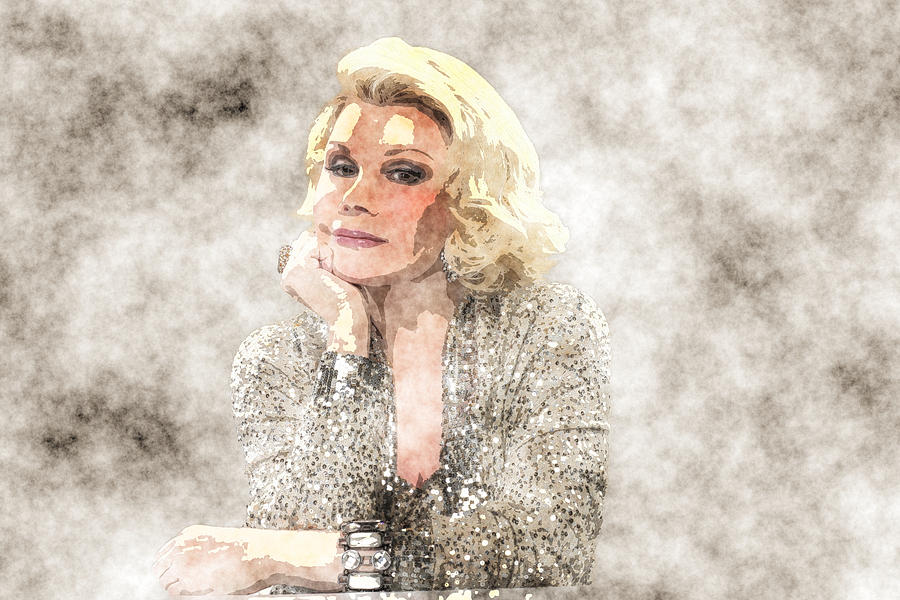 Joan Rivers Portrait Painting by MotionAge Designs