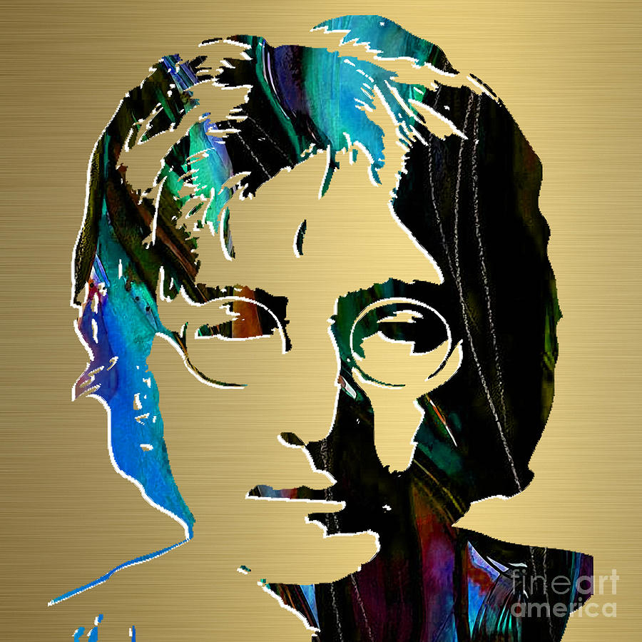 John Lennon Gold Series #6 Mixed Media by Marvin Blaine
