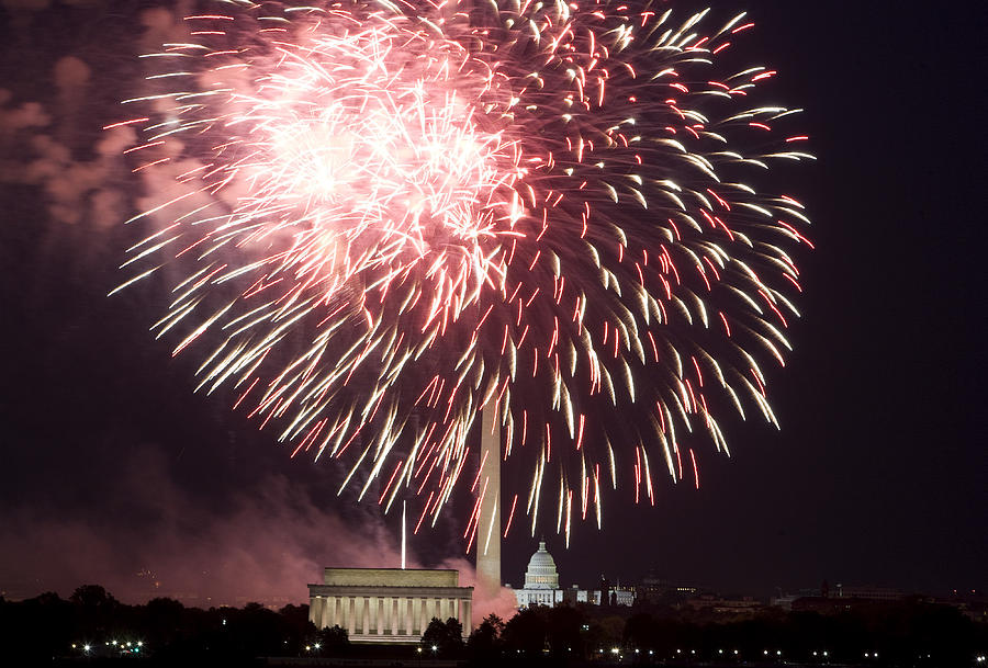 Independence Day Photograph - July 4th Fireworks #4 by JP Tripp